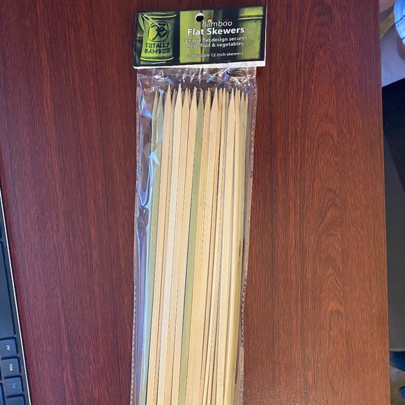 Bamboo Flat Skewers 100pcs - Picture 1 of 2